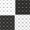 Military or Army or Commandos or Soldier Helmet & Dog Tags Big & Small Seamless Pattern Set