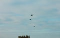 Army paratroopers display at air show festival