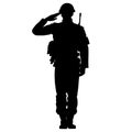 Military army soldier salute silhouette