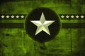 Military army star over grunge background