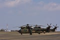 Military Atlas Oryx Helicopters Parked On Airfield