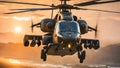 Military attack helicopters in action Royalty Free Stock Photo