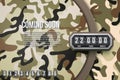 Military Background Coming Soon and countdown timer. Royalty Free Stock Photo