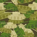 Military background from tanks. Army seamless