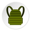 Military backpack icon circle Royalty Free Stock Photo