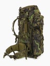 Military backpack isolated on white. Royalty Free Stock Photo