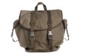 Military backpack isolated on white Royalty Free Stock Photo