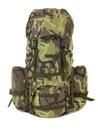 Military backpack isolated on white. Royalty Free Stock Photo