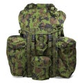 Military backpack on white. Clipping path. Royalty Free Stock Photo