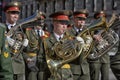 A military band at the parade Royalty Free Stock Photo