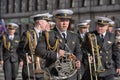 A military band at the parade Royalty Free Stock Photo