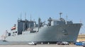 Military Battleship Pier side Norfolk Virginia Royalty Free Stock Photo