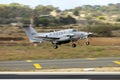 Military Beechcraft taking off