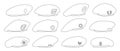 Military beret isolated outline set icon. Vector illustration army cap on white background.outline set icon military Royalty Free Stock Photo