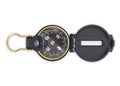 Military black compass isolated on white Royalty Free Stock Photo