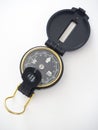 Military black compass isolated on white Royalty Free Stock Photo