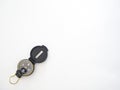 Military black compass isolated on white Royalty Free Stock Photo