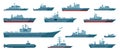 Military Boats. Aircraft Carrier, Warship, Navy Frigate, Battleship, Submarine, War Vessel. Naval Combat Ships Or