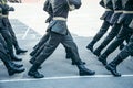 Military boots army walk the parade ground Royalty Free Stock Photo