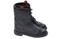 Military boots on white Royalty Free Stock Photo