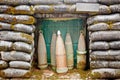 Military bunker with ammunition Royalty Free Stock Photo