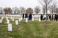 Military burial ceremony in Arlington National Cemetery Royalty Free Stock Photo