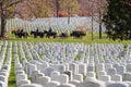WASHINGTON DC, USA - APRIL 5 2018: Military burial ceremony in Arlington national cemetery in Washington DC, USA Royalty Free Stock Photo