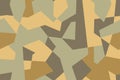 Military camo seamless pattern. Geometric camouflage backdrop in sand and desert brown color. Royalty Free Stock Photo