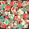 Military Camouflage Love and Peace sign