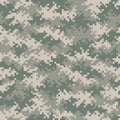 Military camouflage pixel pattern seamlessly tileable Royalty Free Stock Photo