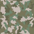 Military camo seamless pattern. Geometric camouflage backdrop green color. Stock vector background. Royalty Free Stock Photo