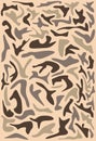 Military camouflage seamless pattern, orange monochrome.