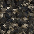 Military camouflage seamless pattern. Urban digital pixel style. Royalty Free Stock Photo