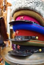 Military caps of the USSR era in rarities store