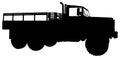 Military cargo vehicle silhouette