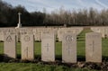 Military Cemetary in France (WW1) Royalty Free Stock Photo