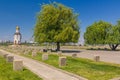 Military cemetery at the memorial complex commemorating the Battle of Stalingrad at the Mamayev Hill in Volgograd, Russi Royalty Free Stock Photo