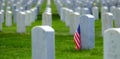 United States Military Cemetery with Headstones for Soldiers Royalty Free Stock Photo