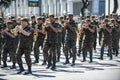 military civic parade celebrating the independence of Brazil Royalty Free Stock Photo