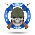 Military club or company badges and labels