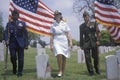 Military Color guart at Veteran's Cemetery