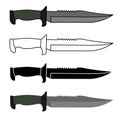 Military combat knife set