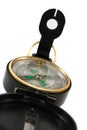 Military compass close up, isolated Royalty Free Stock Photo