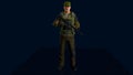 Military 3d render, male soldier 3d model
