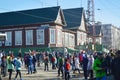 Military demonstration at the station in the city of Kandalaksha.20.04.2019