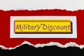 Military discount business sale American patriotism veterans day thank you service Royalty Free Stock Photo