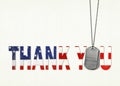 Military dog tag thank you Royalty Free Stock Photo