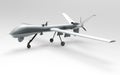 Military drone armored with missiles u.s. airstrike