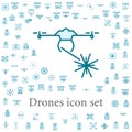 military drone icon. drones icons universal set for web and mobile Royalty Free Stock Photo