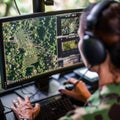 Military Drone Operation Control Station